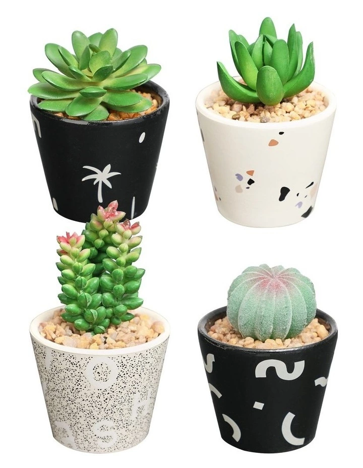 Cooper & Co Monnier Artificial Garden Pots Set of 4 1 Cooper & Co Monnier Artificial Garden Pots Set of 4