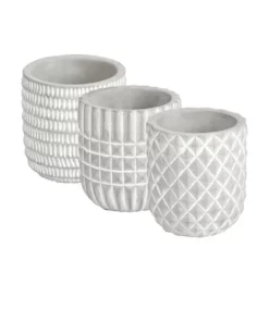 Cooper & Co Geo Cement Pots Set Of 3