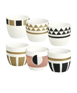 Cooper & Co Glam Terracotta Pots Set Of 6