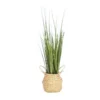 Cooper & Co Artificial Onion Grass In Woven Basket