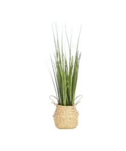 Cooper & Co Artificial Onion Grass In Woven Basket