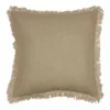 Madras Link Fringe Cushion 55cm Oatmeal