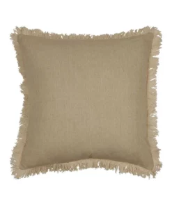 Madras Link Fringe Cushion 55cm Oatmeal