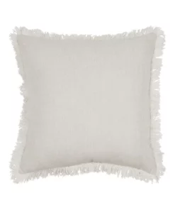 Madras Link Fringe Cushion 55cm in White