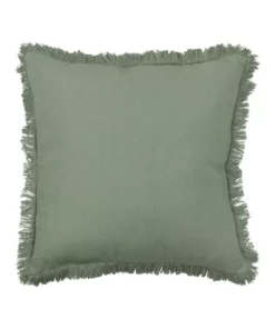 Madras Link Fringe Cushion 55cm Sage