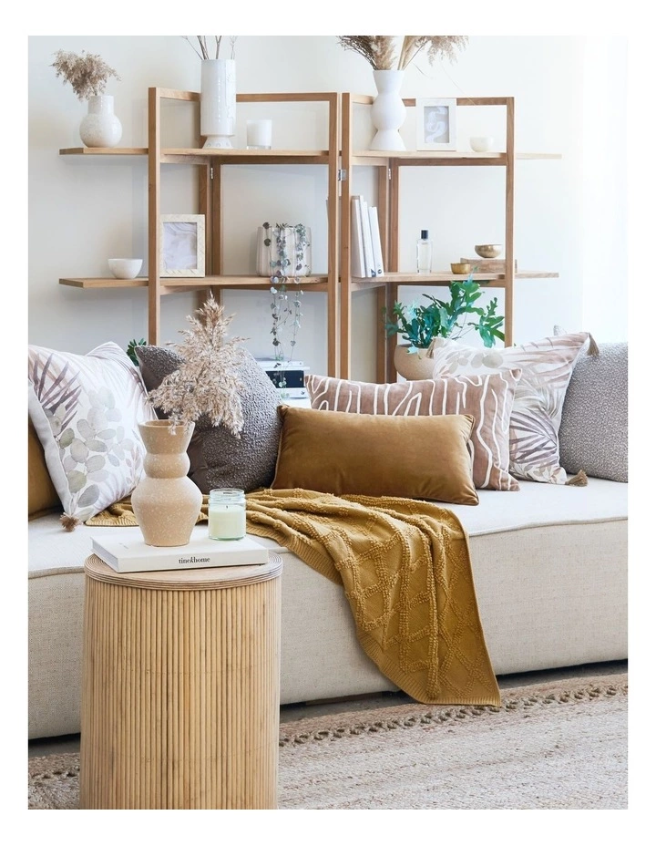 Madras Link Velvet Cushion Mustard 3 Madras Link Velvet Cushion Mustard - Image 3