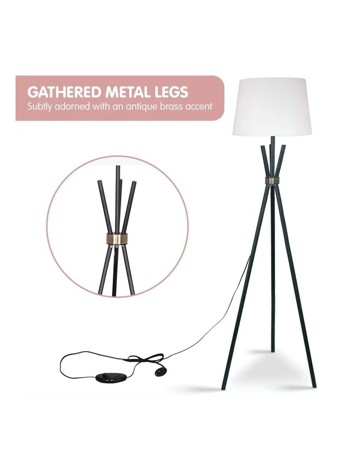 Sarantino Tripod Floor Lamp Black 4 Sarantino Tripod Floor Lamp Black - Image 4