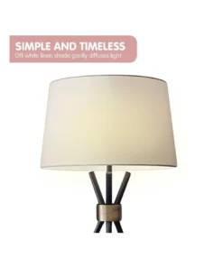 Sarantino Metal Tripod Table Lamp With Antique Brass Accent 9 Sarantino Metal Tripod Table Lamp With Antique Brass Accent -Home Decor Shop 888989410 4 720x928