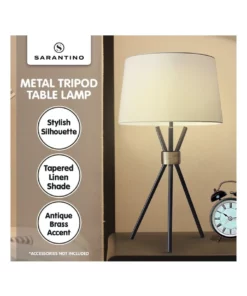 Sarantino Metal Tripod Table Lamp With Antique Brass Accent 11 Sarantino Metal Tripod Table Lamp With Antique Brass Accent -Home Decor Shop 888989410 6 720x928