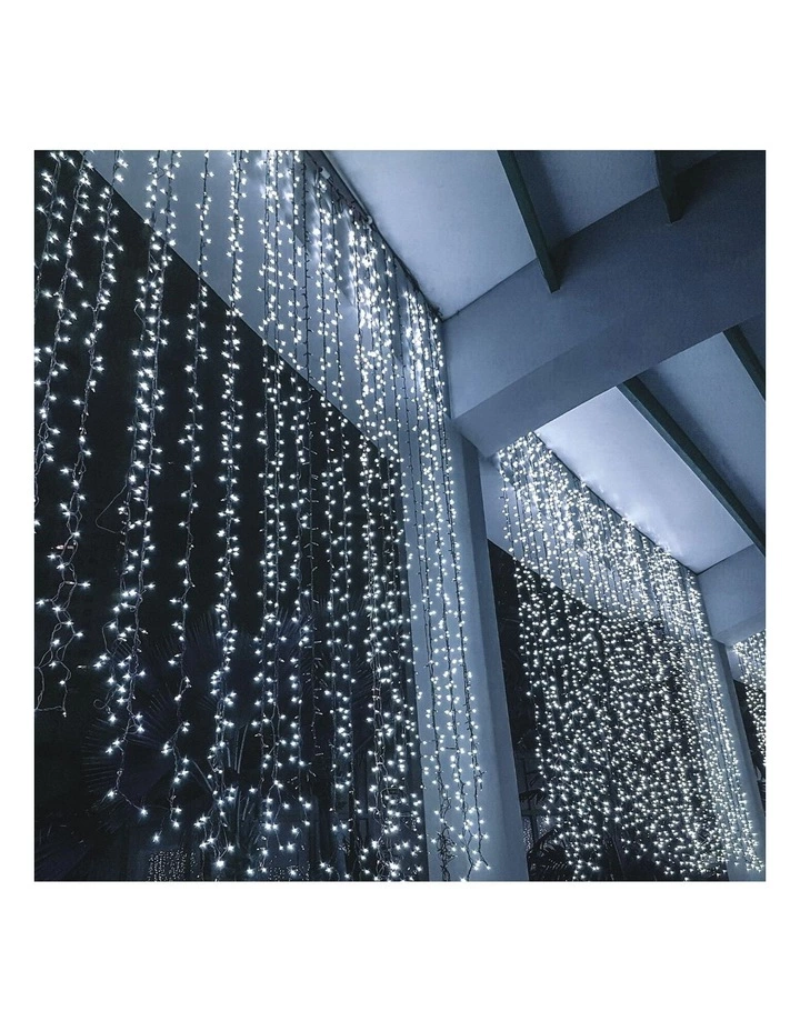 Milano Décor Solar Powered Outdoor Fairy Lights White 200 Lights 10003388 2 Milano Décor Solar Powered Outdoor Fairy Lights White 200 Lights 10003388 - Image 2