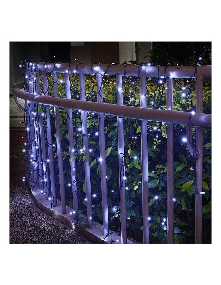 Milano Décor Solar Powered Outdoor Fairy Lights White 200 Lights 10003388 4 Milano Décor Solar Powered Outdoor Fairy Lights White 200 Lights 10003388 - Image 4