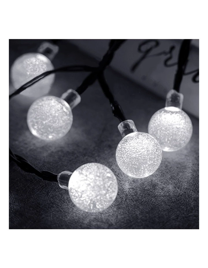 Milano Décor Solar Powered Outdoor Festoon Lights White 30 Lights 10003387 3 Milano Décor Solar Powered Outdoor Festoon Lights White 30 Lights 10003387 - Image 3