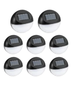 Milano Décor Utmark 8 Pack Round Solar LED Solar Fence Lights Black 10 Milano Décor Utmark 8 Pack Round Solar LED Solar Fence Lights Black -Home Decor Shop 890425090 4 720x928