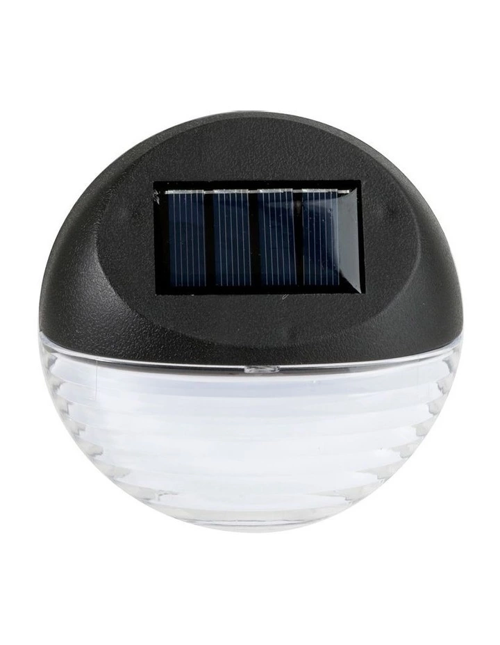 Milano Décor Utmark 8 Pack Round Solar LED Solar Fence Lights Black 6 Milano Décor Utmark 8 Pack Round Solar LED Solar Fence Lights Black - Image 6