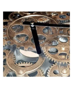 La Florentina Newton Alarm Moving Cogs Standing Clock Black -Home Decor Shop 893440270 4 720x928