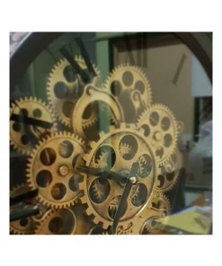 La Florentina Newton Alarm Moving Cogs Standing Clock Black -Home Decor Shop 893440270 5 720x928