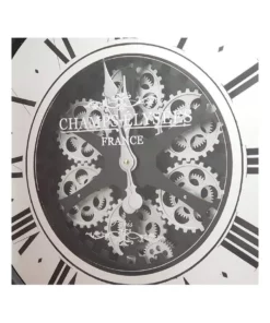 La Florentina Miro' French Mirrored Moving Cogs Wall Clock 80cm Black -Home Decor Shop 893440540 3 720x928