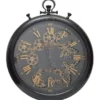 La Florentina Ulysse Noir French Stopwatch Moving Cogs Wall Clock Black