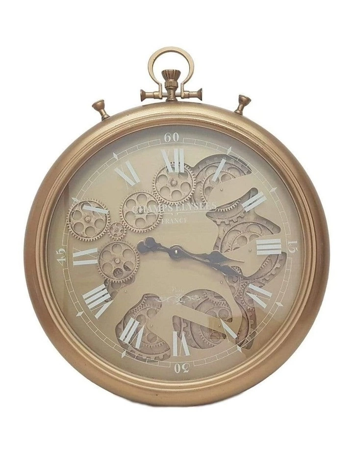 La Florentina Ulysse French Stopwatch Moving Cogs Wall Clock Gold 1 La Florentina Ulysse French Stopwatch Moving Cogs Wall Clock Gold
