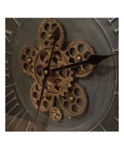 La Florentina George Modern Moving Cogs Wall Clock 60cm Grey -Home Decor Shop 893441260 3 720x928