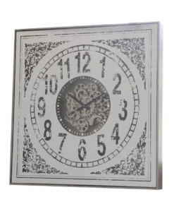 La Florentina Riquier Large Square Persian Mirrored 82cm Clock -Home Decor Shop 893458900 3 720x928