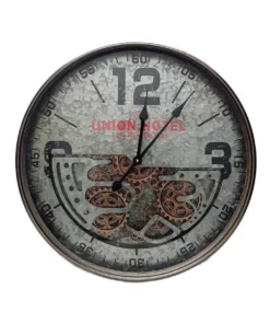 La Florentina Union Hotel Round Modern Clock 60cm Silver