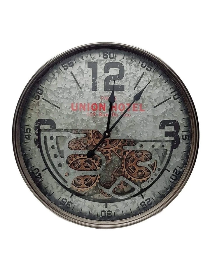 La Florentina Union Hotel Round Modern Clock 60cm Silver 1 La Florentina Union Hotel Round Modern Clock 60cm Silver