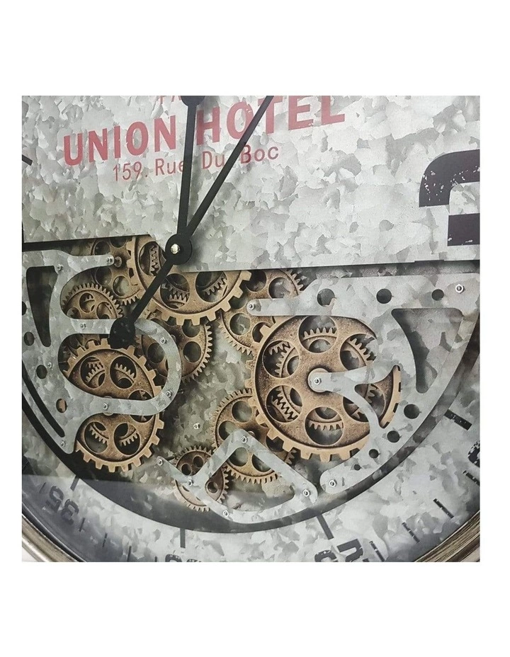 La Florentina Union Hotel Round Modern Clock 60cm Silver 3 La Florentina Union Hotel Round Modern Clock 60cm Silver - Image 3