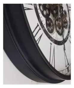 La Florentina London Modern Moving Cogs Clock Black & White -Home Decor Shop 893460160 3 720x928