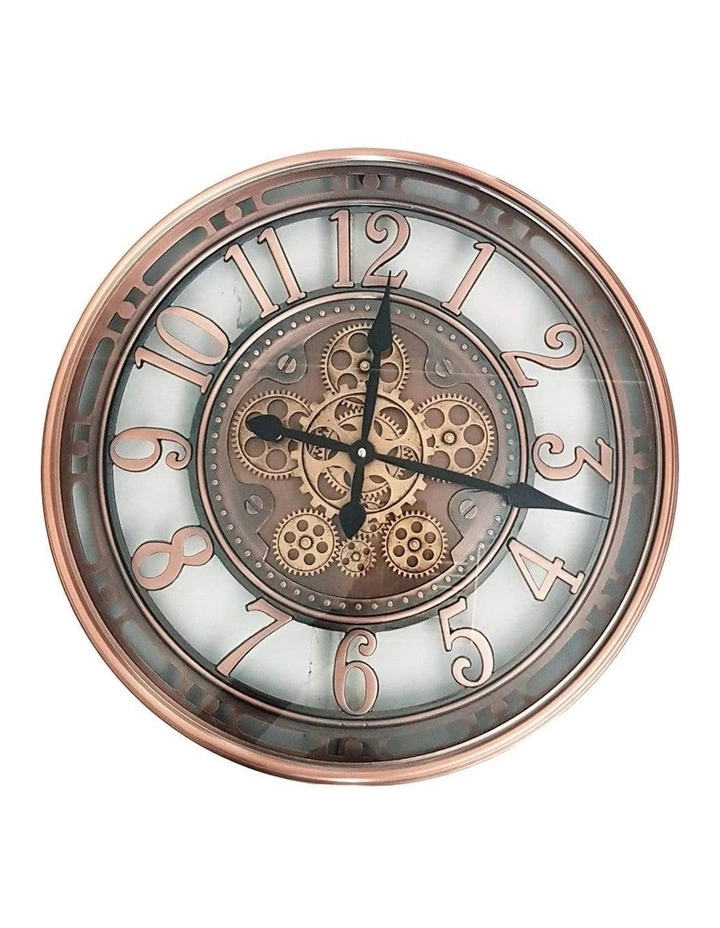 La Florentina Epoque Round Industrial Moving Cogs Wall Clock Rustic 1 La Florentina Epoque Round Industrial Moving Cogs Wall Clock Rustic
