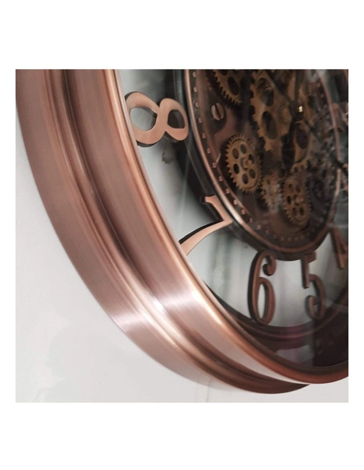 La Florentina Epoque Round Industrial Moving Cogs Wall Clock Rustic 5 La Florentina Epoque Round Industrial Moving Cogs Wall Clock Rustic - Image 5
