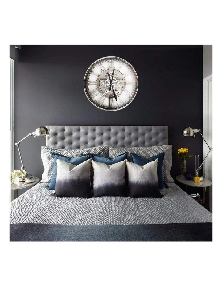 La Florentina The Kensington Round Industrial Moving Cogs Wall Clock Silver 2 La Florentina The Kensington Round Industrial Moving Cogs Wall Clock Silver - Image 2