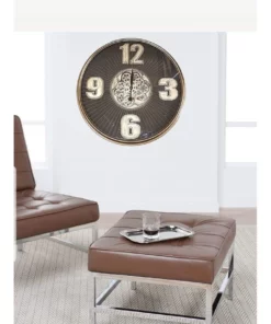 La Florentina The Aviator Bronze Round Maxim Ribbed Exposed Gear Clock Bronze 8 La Florentina The Aviator Bronze Round Maxim Ribbed Exposed Gear Clock Bronze -Home Decor Shop 893462950 3 720x928