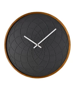 One Six Eight London Spiro Charcoal Grey 50cm Wall Clock Grey