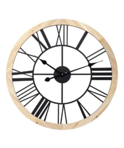 Toki Richard 60cm Silent Wall Clock Natural