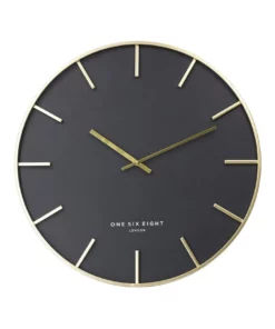 One Six Eight London Jesse Charcoal Grey 60cm Wall Clock Grey