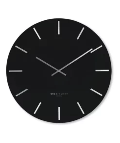 One Six Eight London Luca 40cm Silent Wall Clock Black