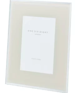 One Six Eight London Glass Photo Frame 7x5 Off White
