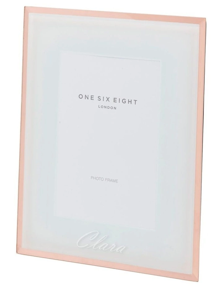 One Six Eight London Glass Photo Frame 7x5 White/Rose Gold 2 One Six Eight London Glass Photo Frame 7x5 White/Rose Gold - Image 2