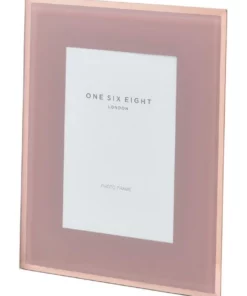 One Six Eight London Glass Photo Frame 6x4 Dusty Rose