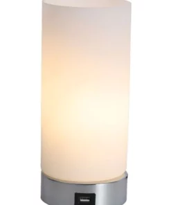 Lightsup Online Julie Cylinder Touch Lamp With USB Port