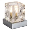Lightsup Online Blanca Chrome Glass Table Lamp With LED Bulb